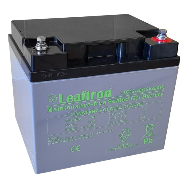 Levně Záložní akumulátor Leaftron LTG12-40 12V, 40Ah, 400A (gelový)