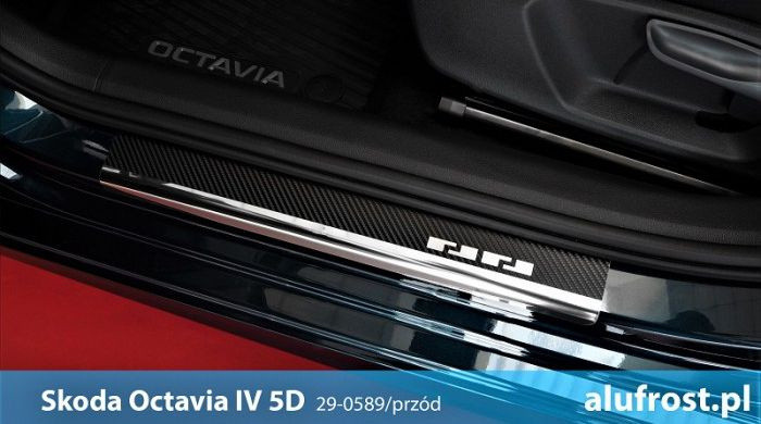 Prahové lišty Škoda Octavia IV. 2020- (carbonová fólie)