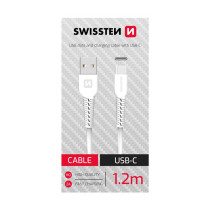 Datový kabel USB / USB-C (bílý, 1,2m)