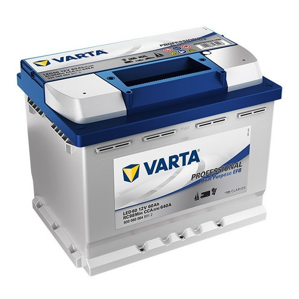 Autobaterie Varta Professional Dual Purpose EFB 60Ah, 12V, 640A, LED60