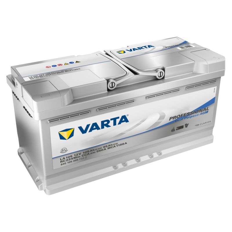 Levně Autobaterie Varta Professional Dual Purpose AGM 105Ah, 12V, 950A, LA105