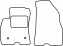Textilní autokoberce Fiat Doblo 2010-2022 (přední, s fixací)