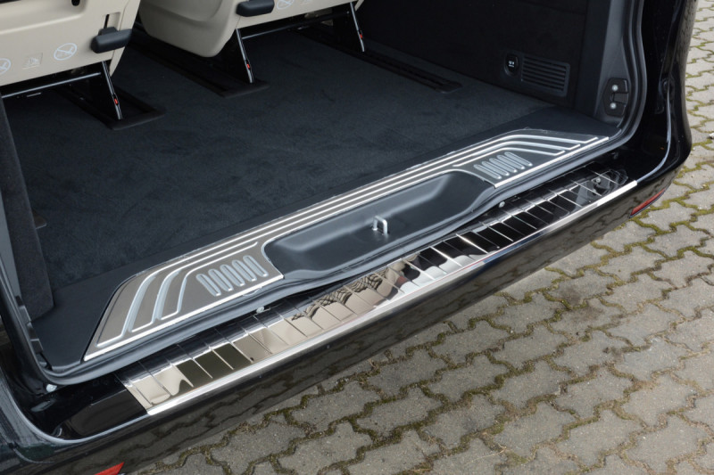 Ochranná lišta hrany kufru Mercedes V-Class 2014- (W447, krátká, chrom)